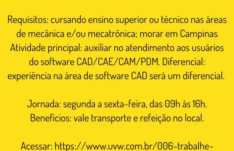 Estagiário Técnico SOLIDWORKS