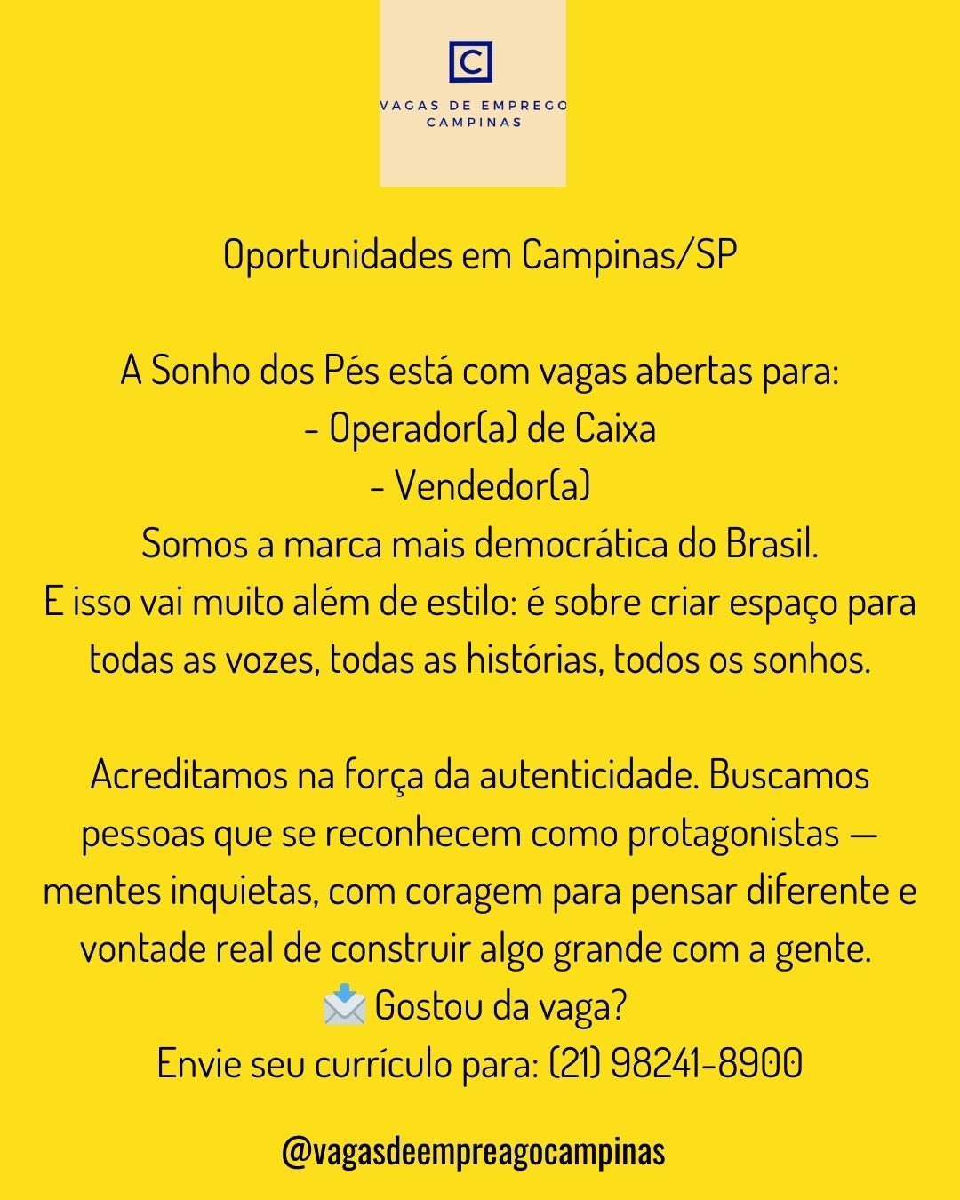 Sonho dos Pés vendedor operador de loja
