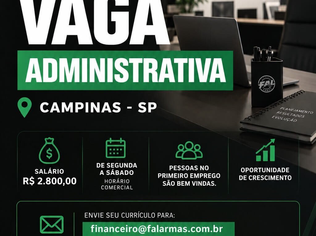 Vaga FAL Armas em Campinas Auxiliar Administrativo