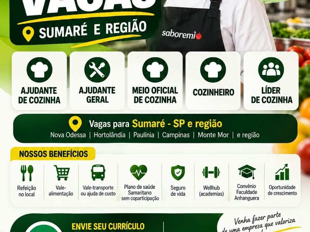 Vaga Saboremio em Sumaré Área de Cozinha