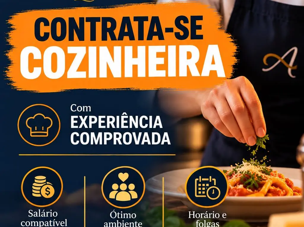 Dona Annita Contrata Cozinheira com Experiência Comprovada em Sumaré e Nova Odessa